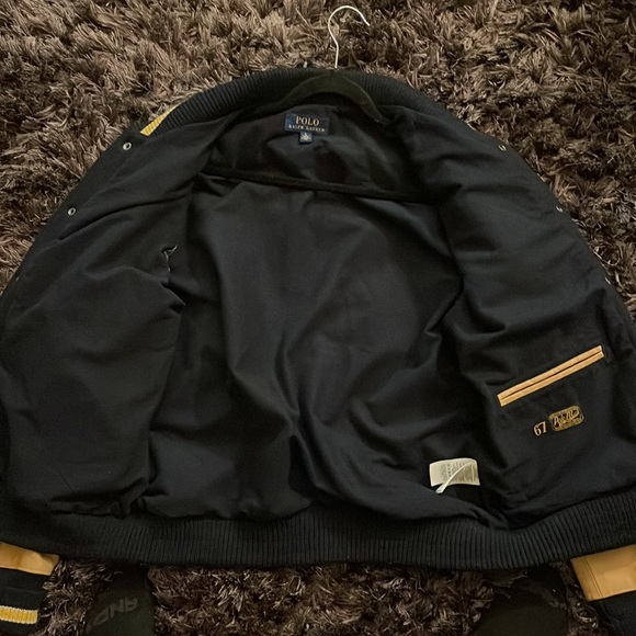 Vintage leather Varsity Jacket ( Polo Ralph Lauren ) - Picture 2 of 5